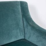 Pair of “Club” armchairs, cubic shape. 1940s.