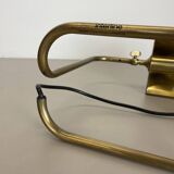 Cubic Modernist Brass Metal Table Light by Florian Schulz, Germany, 1970s