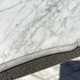 Louis XV style Pompadour fireplace in white marble