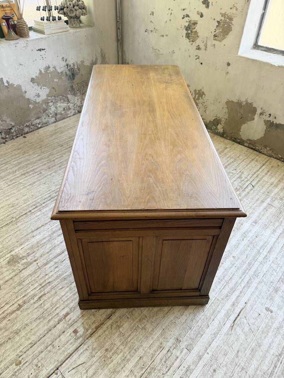 1950s oak office counter