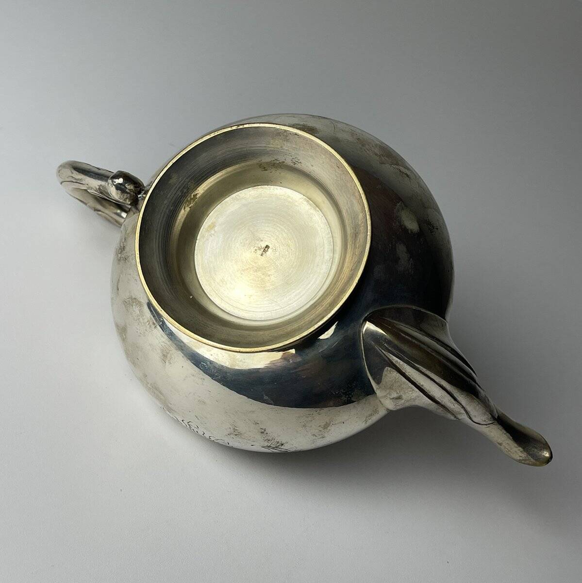 Vintage silver-plated teapot, Italy 1950s