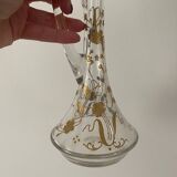Small old enameled carafe / soliflore