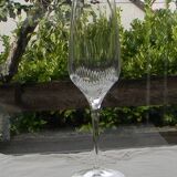 Set of 6 ARQUES crystal champagne flutes. BAVELLA model.