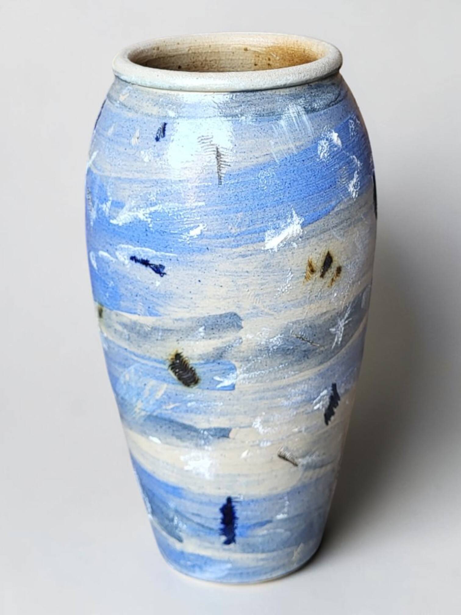 Japanese-style stoneware vase