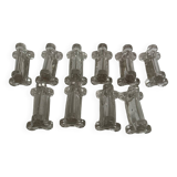 Molded glass knife holder