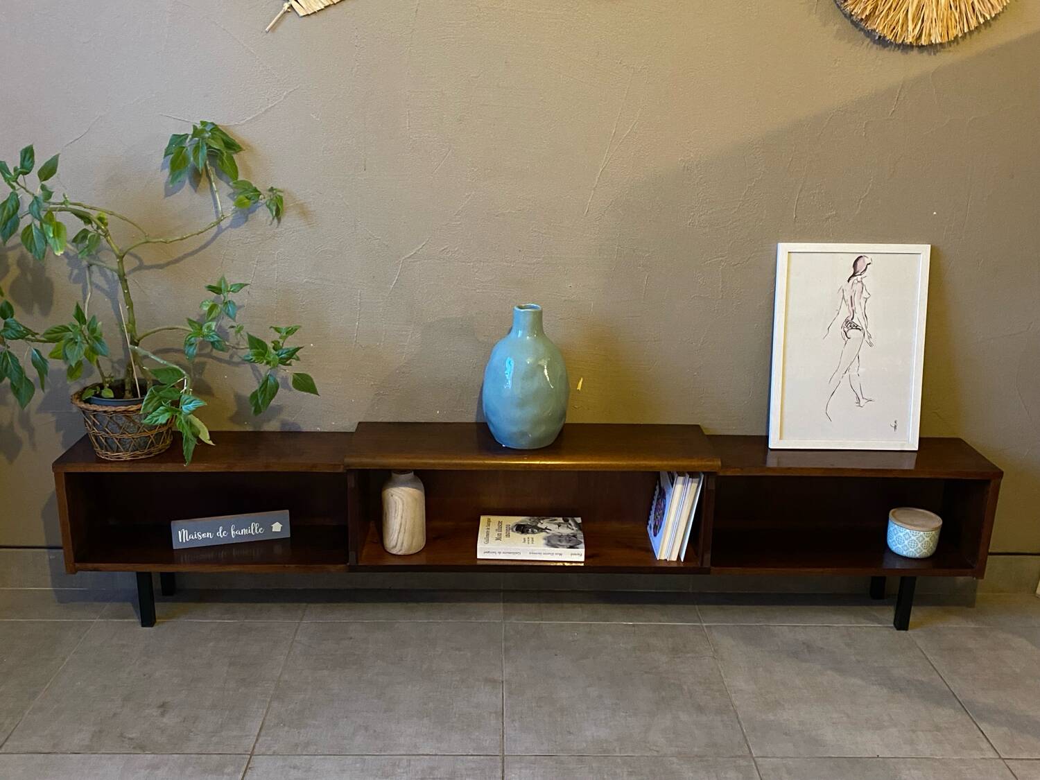 Vintage wooden sideboard (shallow)