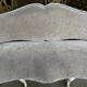 Louis XV taupe and cream style sofa