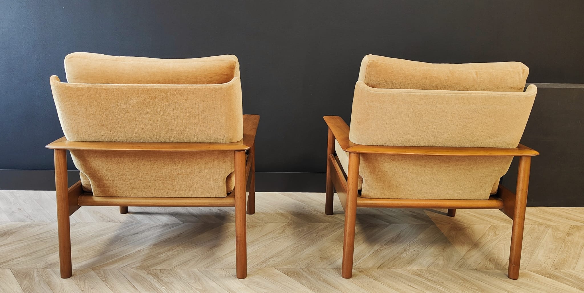 Two mid century armchairs vintage
