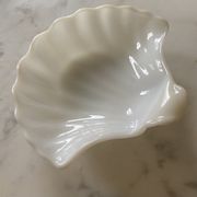 White opaline cup form shell