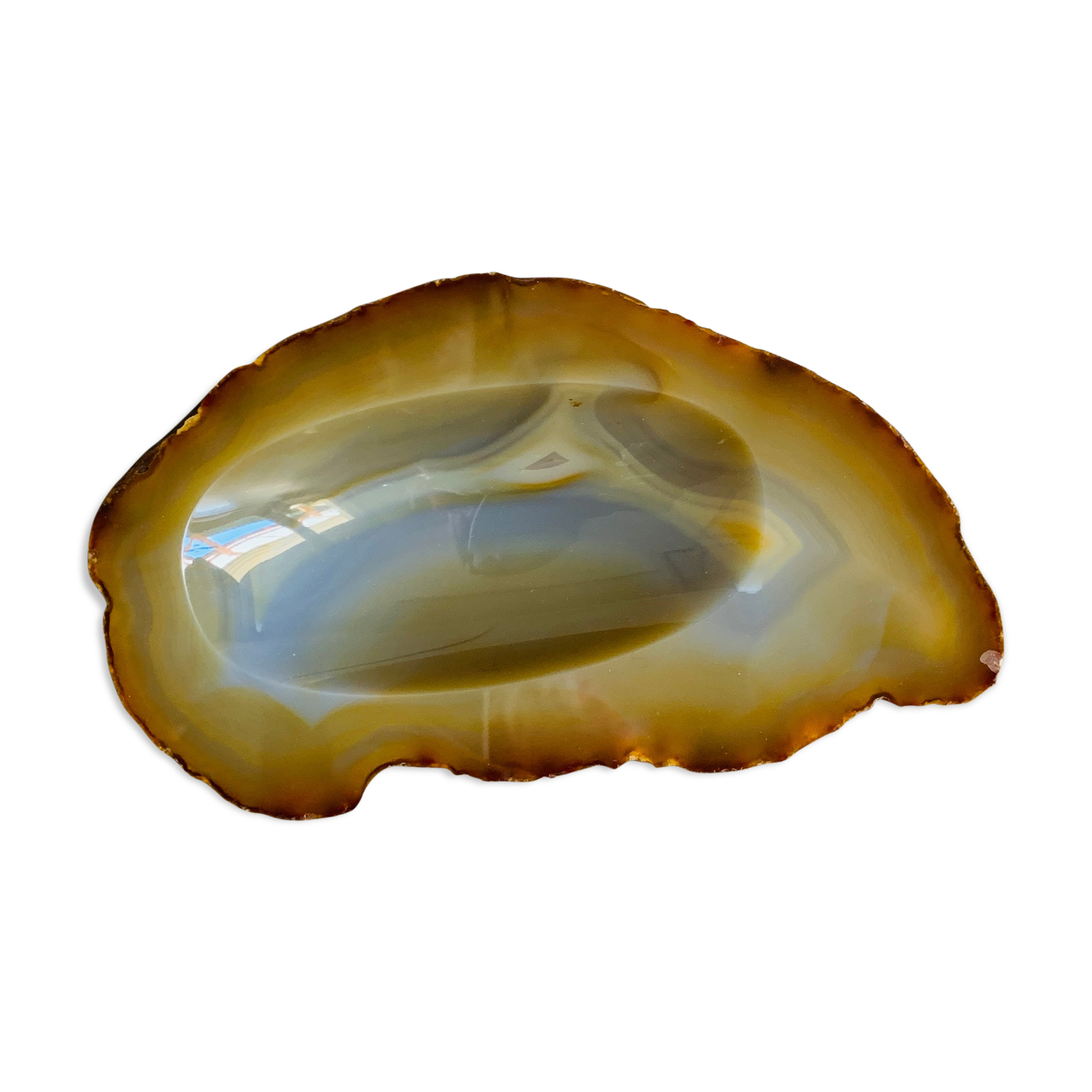 Vintage ashtray in agate stone