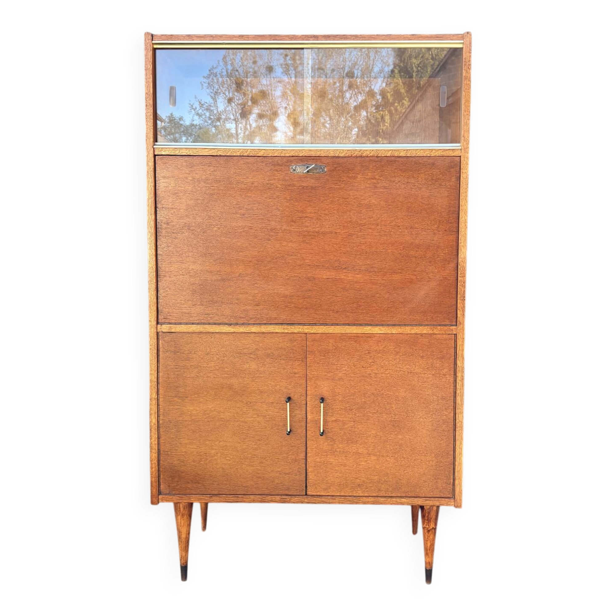 Vintage oak secretary – Scandinavian design – 1950s/60s
