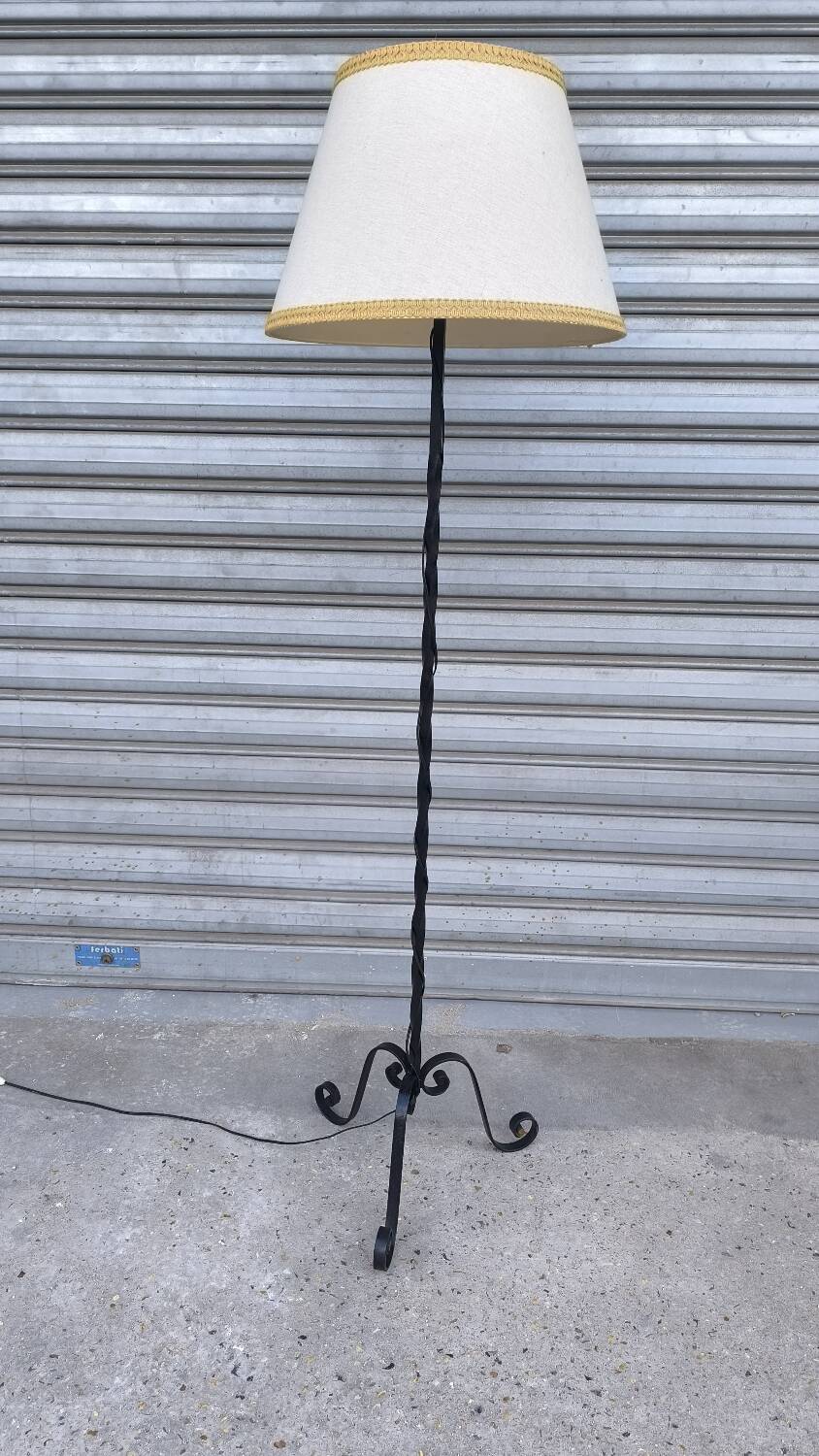 Wrought iron floor lamp from the 60s