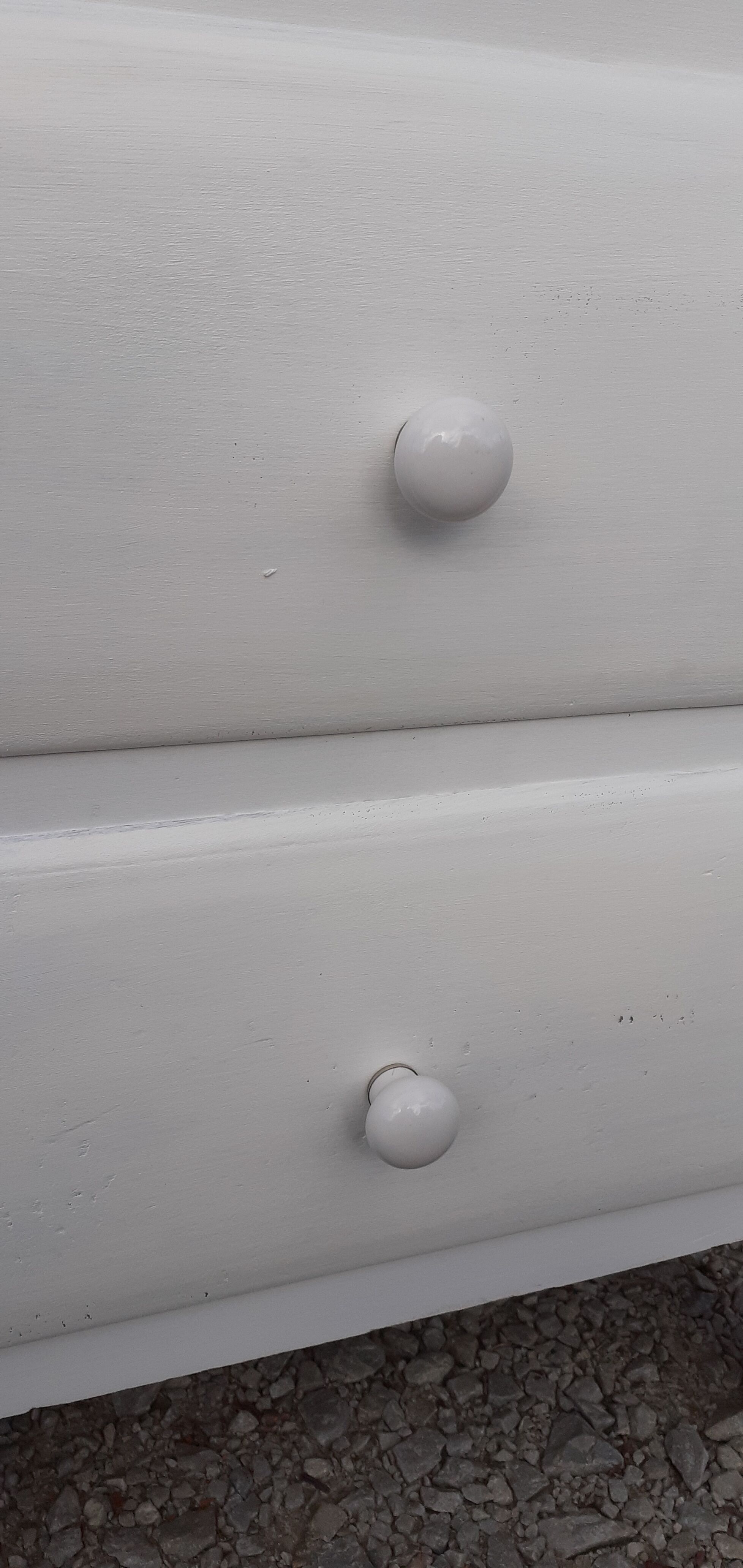 Chest of drawers 4 drawers feet compass white