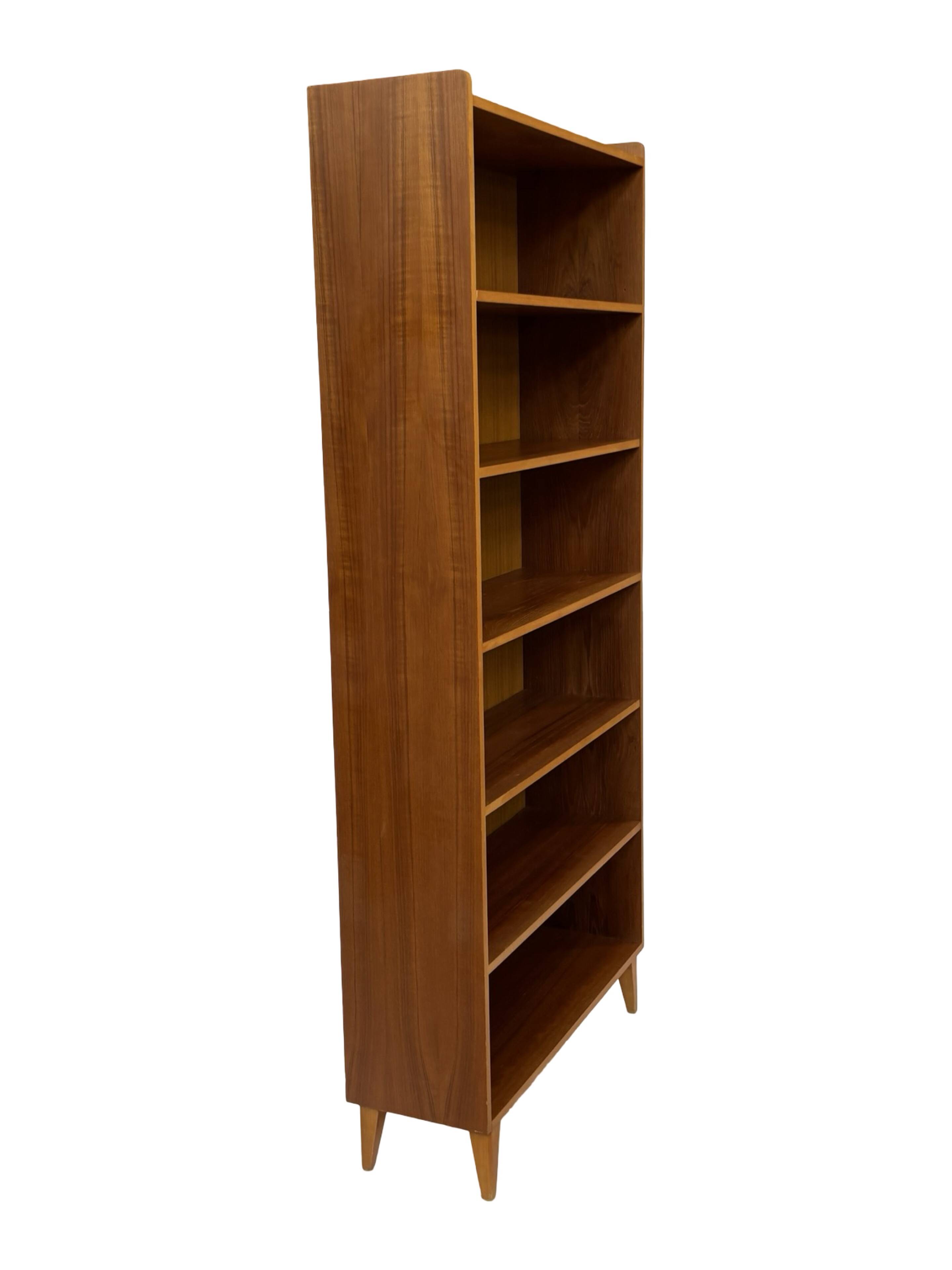 Large vintage teak bookcase, Danish design, 1960s