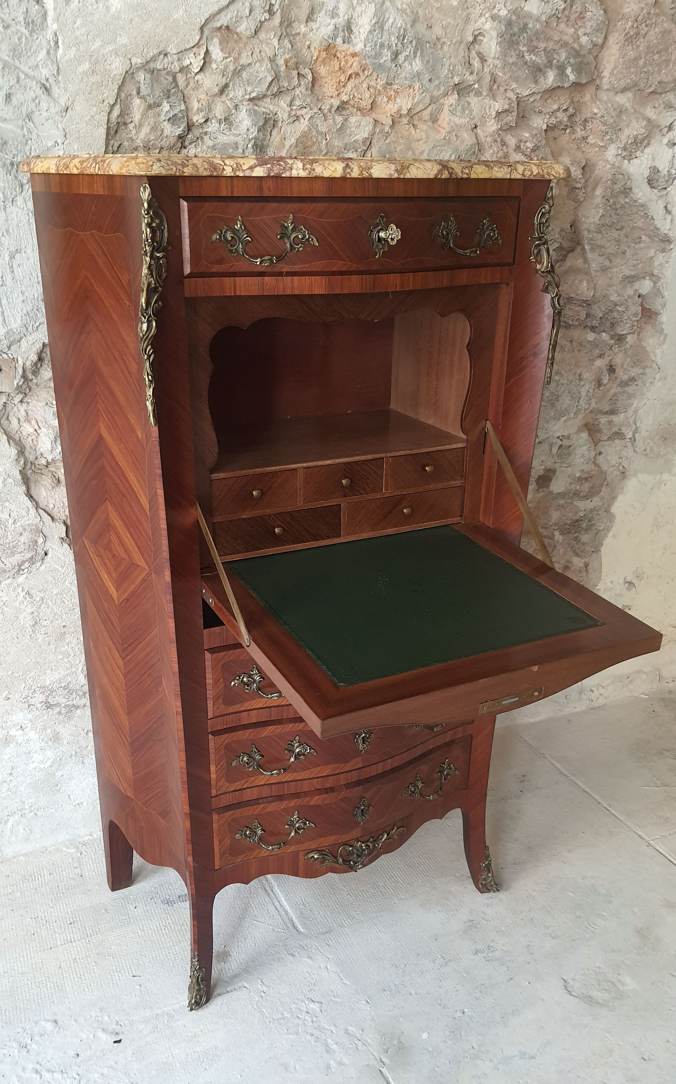 Secretary Louis XV rosewood marquetry