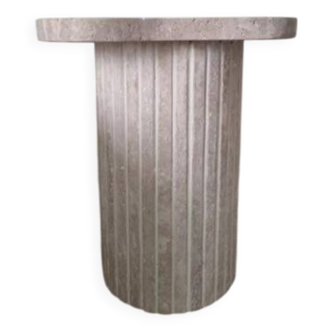 Alpha Irregular Side Table - Natural Travertine