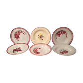 Set of six plates