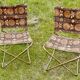 Paire de chaises pliantes Chantazur vintage 1960 - Chaises de jardin toile