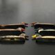 6 duck knife holders in lacquered wood
