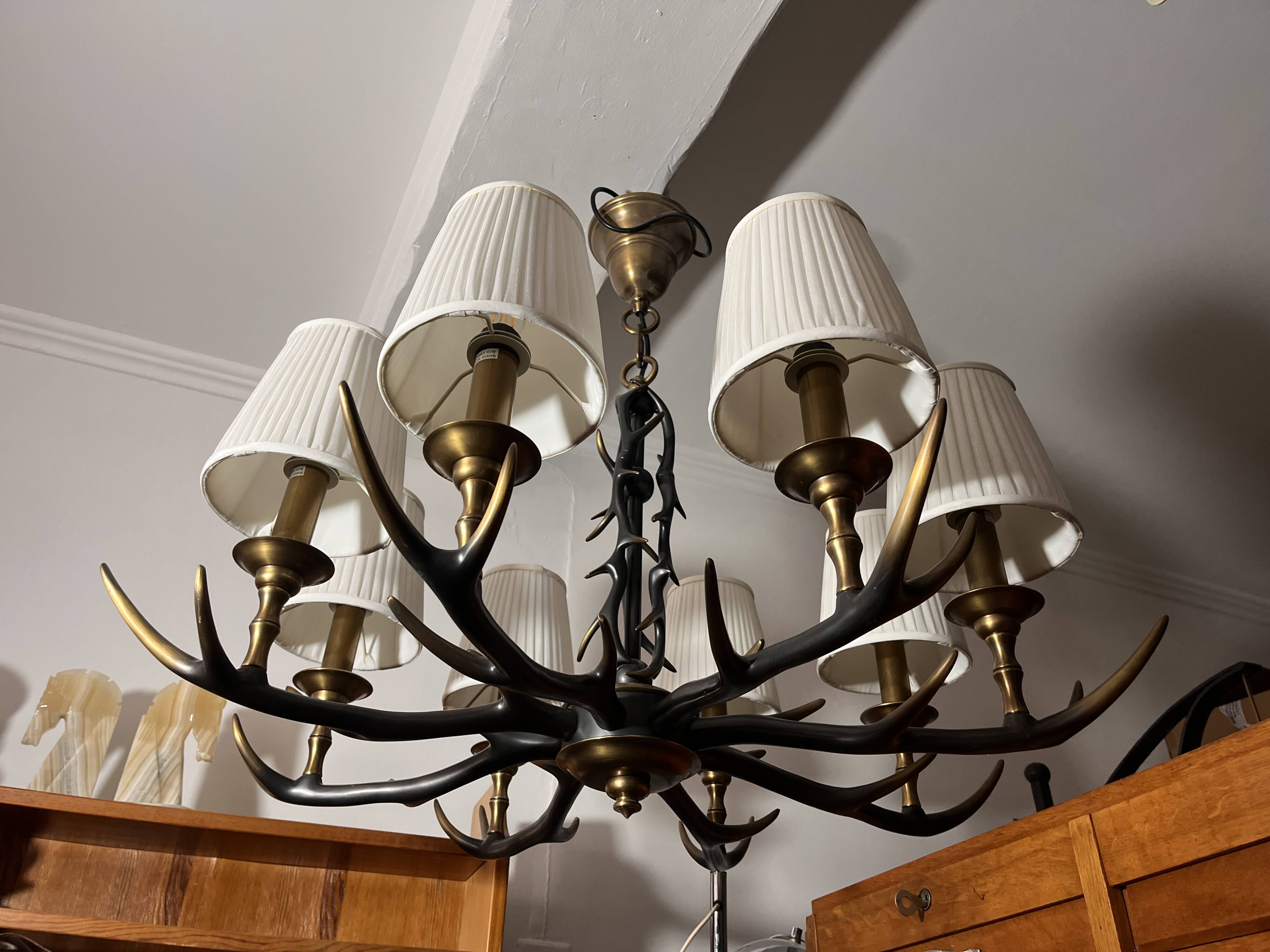 lustrous golden bronze deer antler style