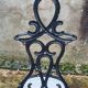 Enamelled cast iron umbrella rod holder