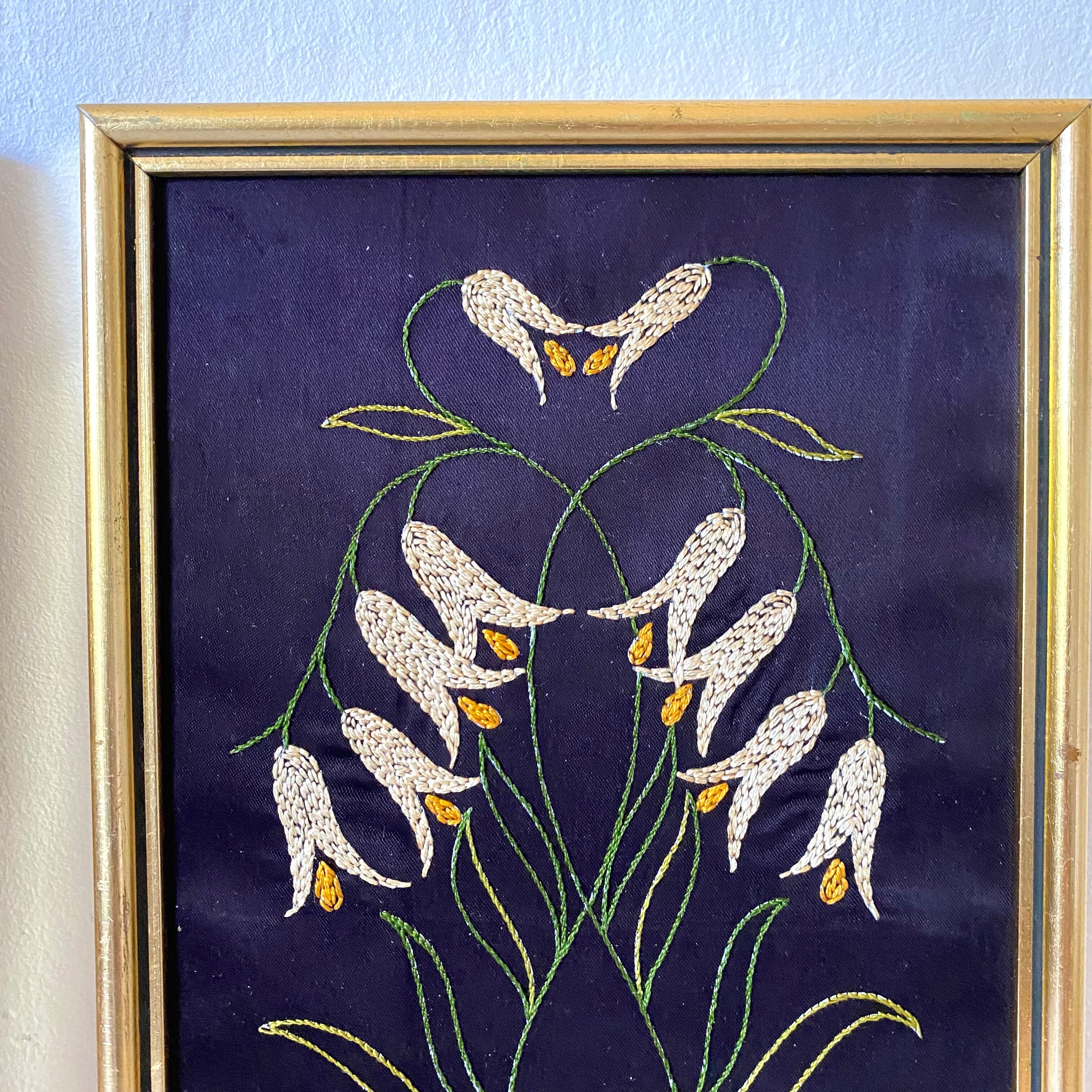 Framed vintage embroidery