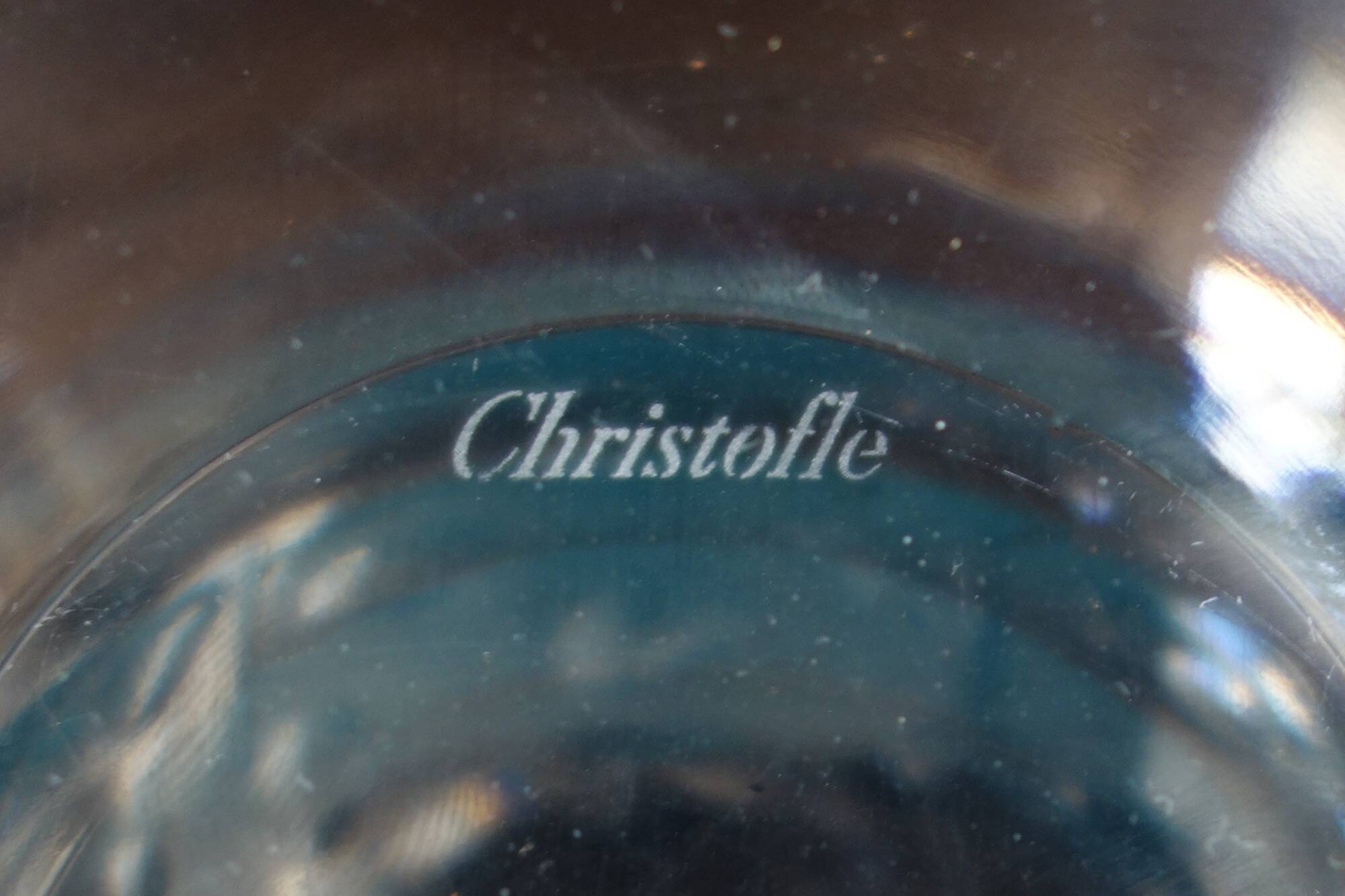 Vase boule modèle Cluny en cristal par Christofle