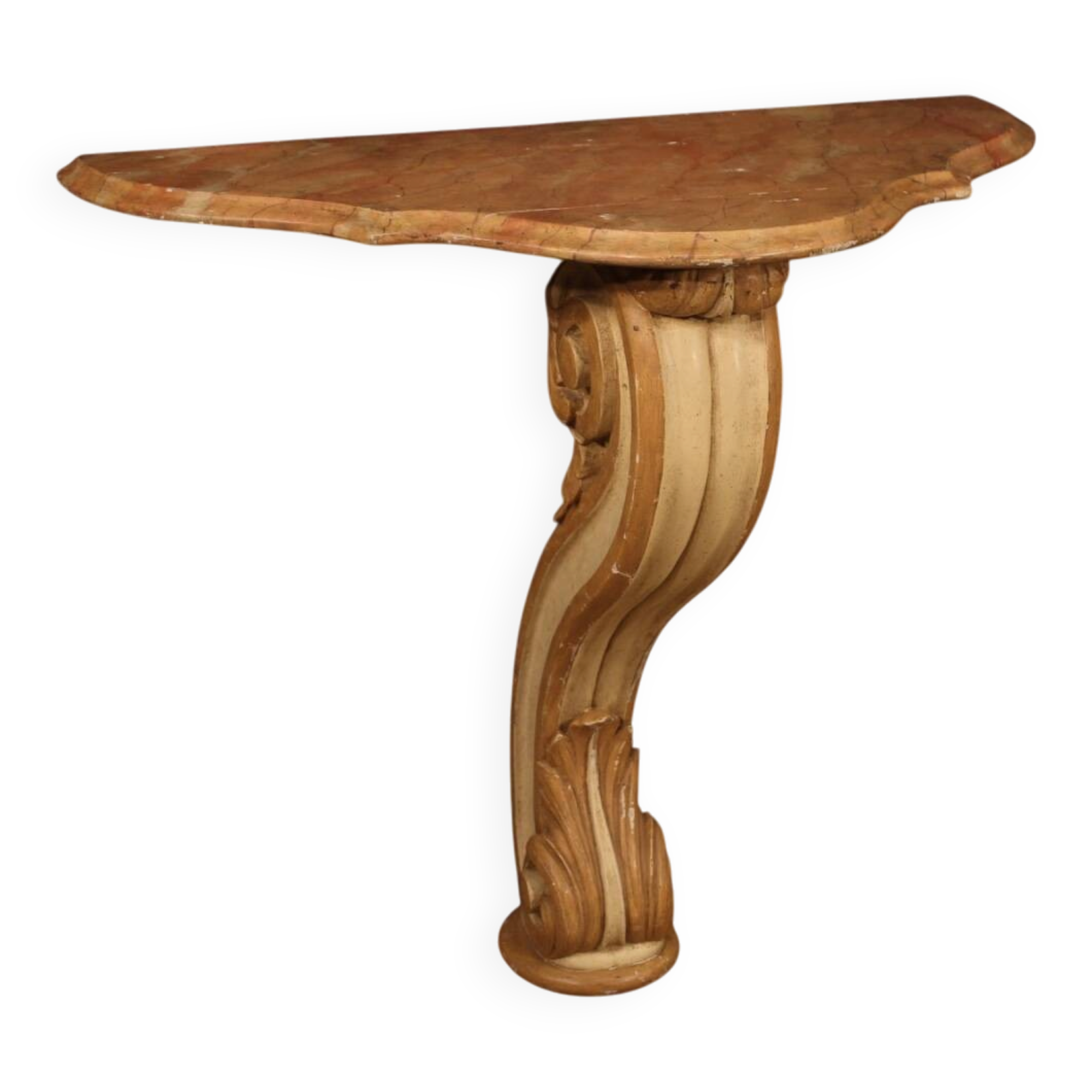 Italian lacquered and painted console table