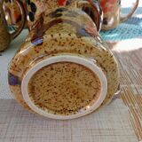 Six stoneware mugs