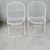 Pair of Ted Net folding chairs by Niels Gammelgaard for Ikea, 1970s