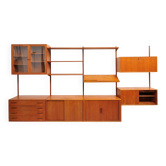 Danish teak wall unit by Kai Kristiansen for Feldballes Møbelfabrik