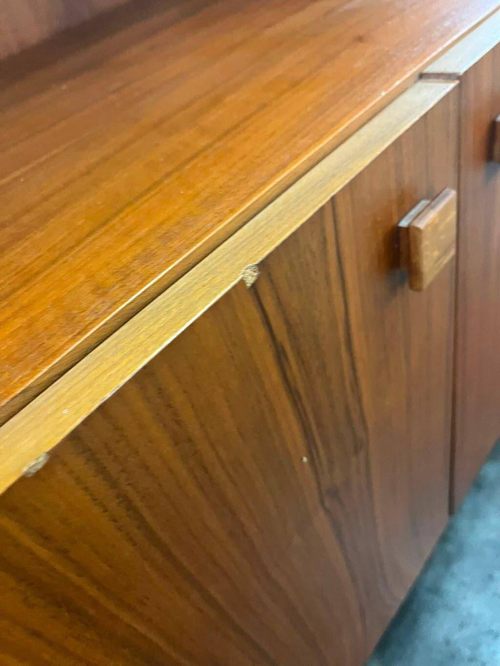 Vitrine/bibliothèque/étagère vintage en bois