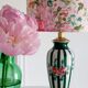 Small vintage lamp hand-painted with a Liberty shade.