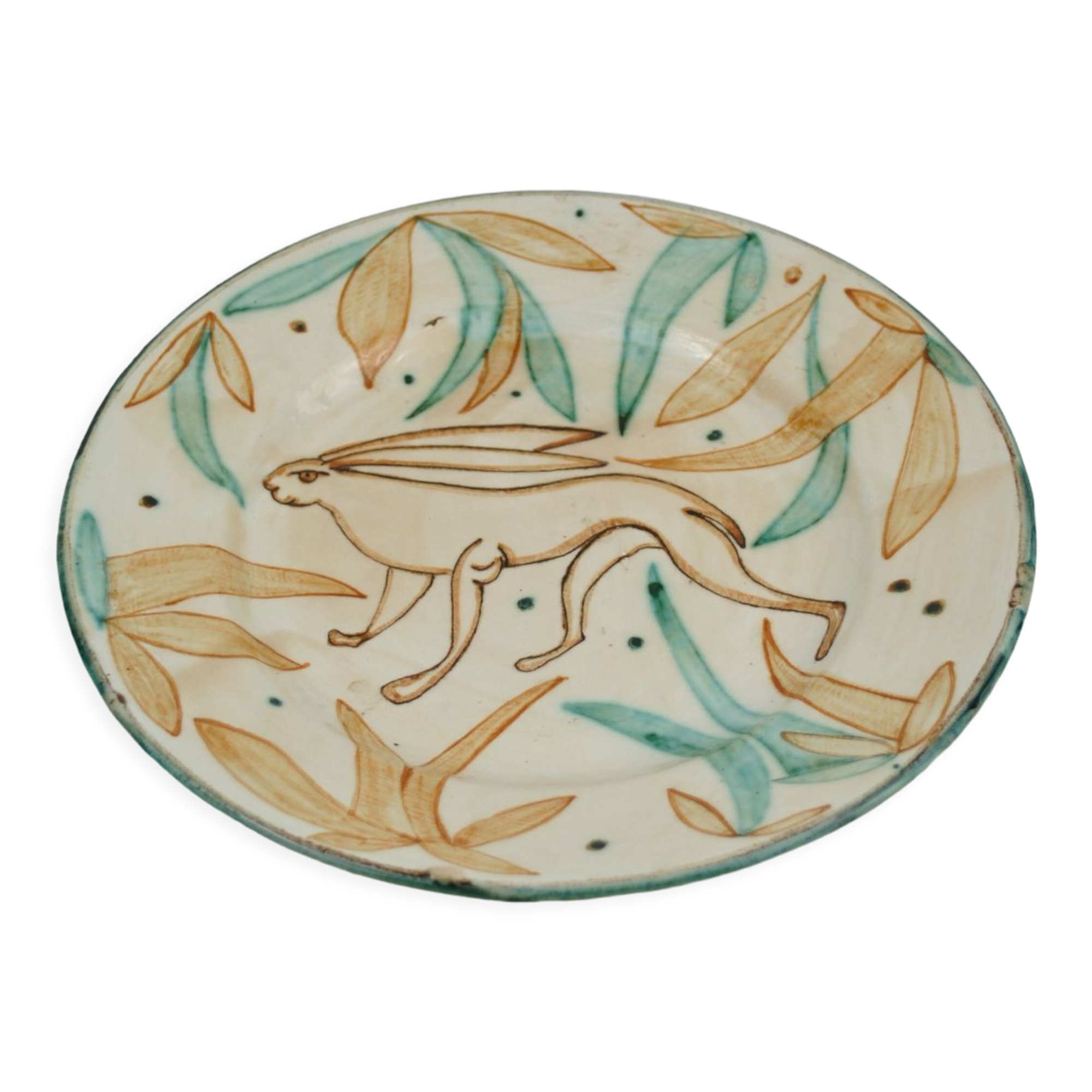 Assiette décorative en faience du monastere de Bethleem 1970