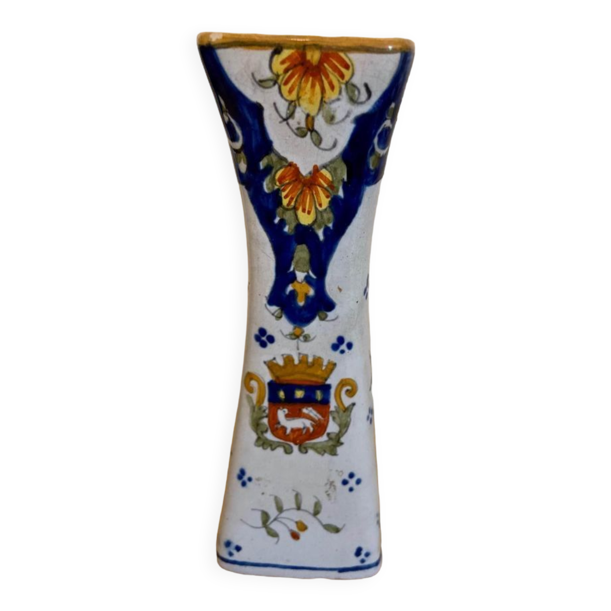 Antique Bonsecours faience vase