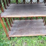 Old 5-story rattan bookcase