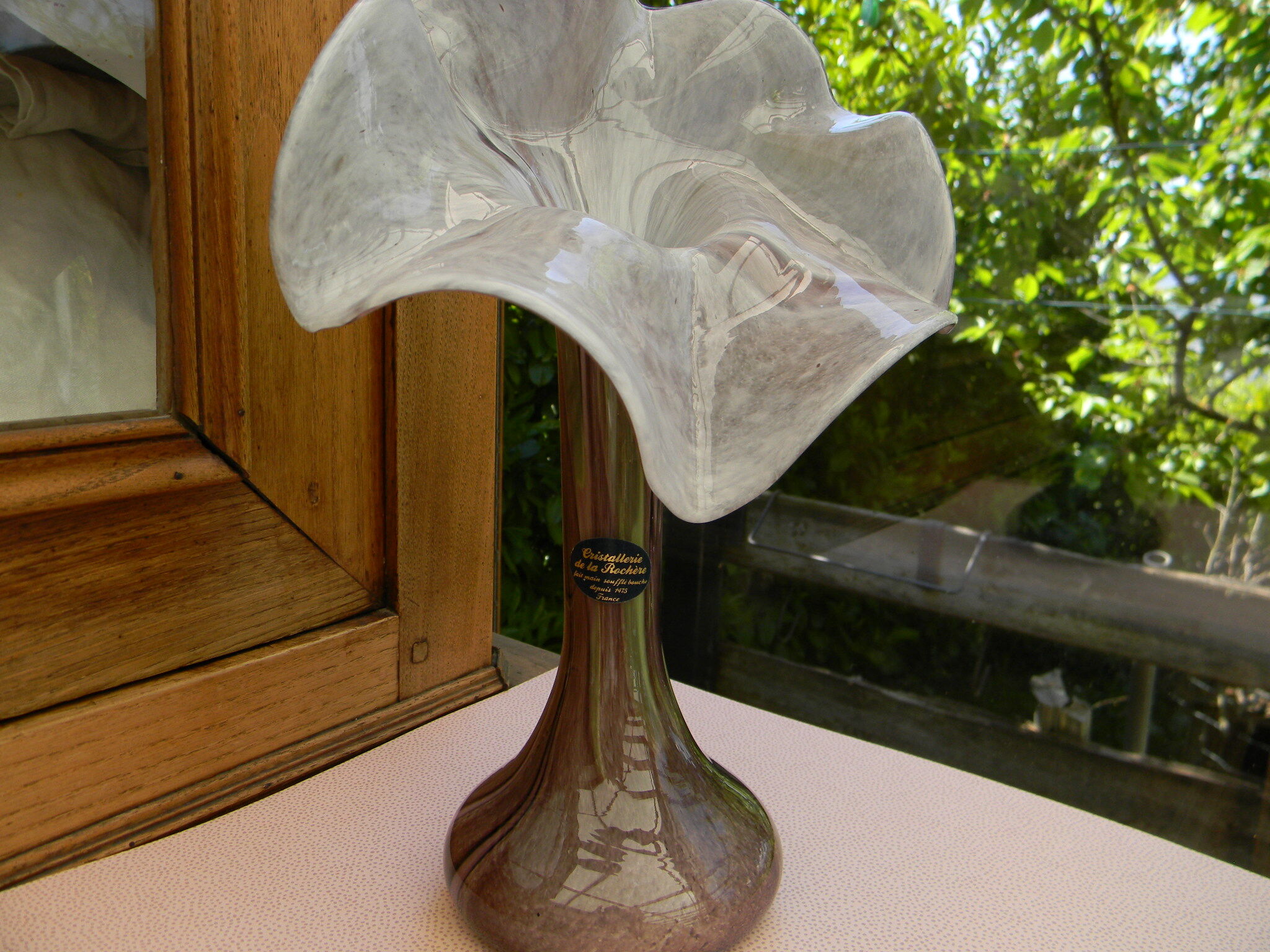 Vase corolle cristallerie de la rochere