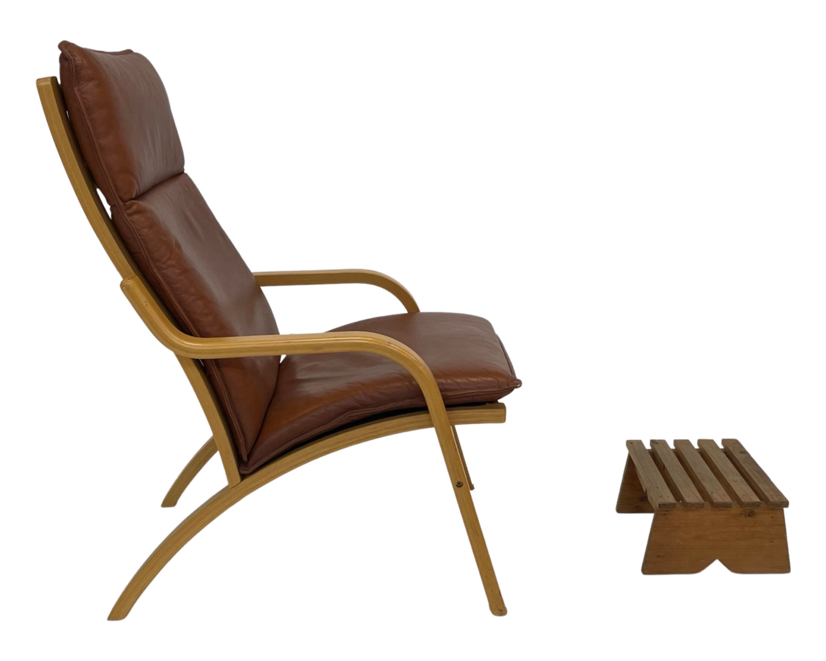 Vintage brutalist footstool minimalist design