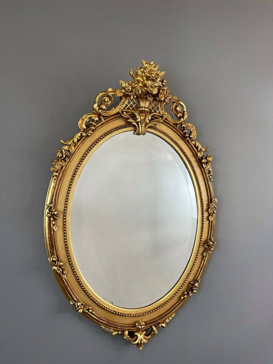 Napoleon III 19th Century Golden Mirror