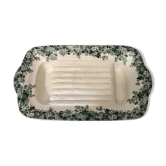 Vintage asparagus dish in sarreguemines and Digoin iron earth, Récamier model