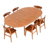 Table à manger Borge Mogensen modèle 140 en chêne Karl Andersson Danemark 1955