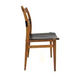 Set of 4 Scandinavian leather chairs "Remus", Yngve Ekström, Swedese, Sweden, 1960