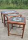 Set 3 vintage Danish nesting tables - teak tiles