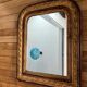 Miroir Louis Philippe en bois et stuc doré - 50x42cm