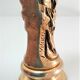Seal stamp in gilded bronze art nouveau decorated with roses signed