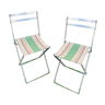 Paire de chaises en toile Jacques Hitier