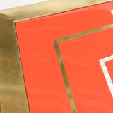 Red brass lacquered table  1970