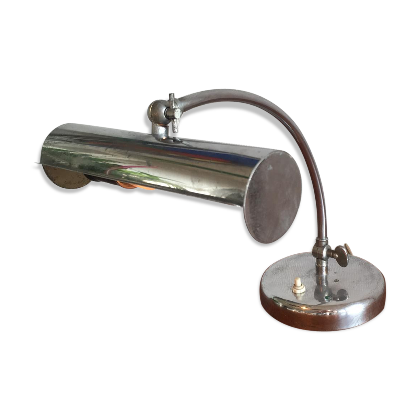 Vintage desk lamp in chrome