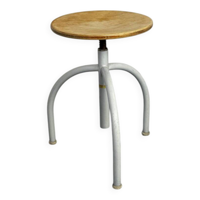 Tabouret industriel ajustable moderniste du milieu du siècle de Oostwoud Fabrieken Franeker, années 1950.