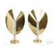 Aneta brass wall lights Sweden 1970